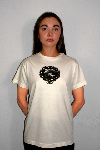 Supima Cotton Jersey T-Shirt With Cameo Graphic in Ivory - Unisex