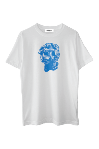 Supima Cotton Jersey T-Shirt With Beast Graphic in White - Unisex