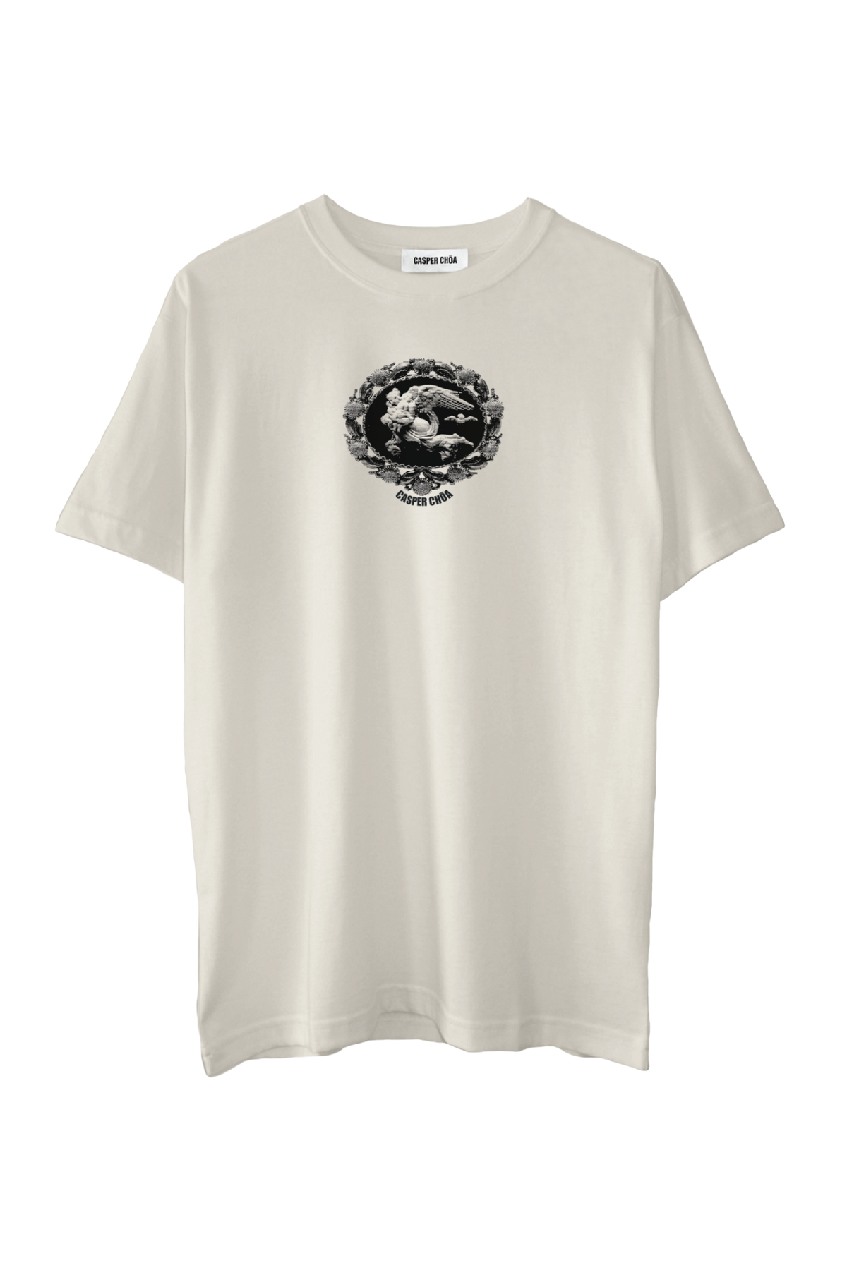 Supima Cotton Jersey T-Shirt With Cameo Graphic in Ivory - Unisex